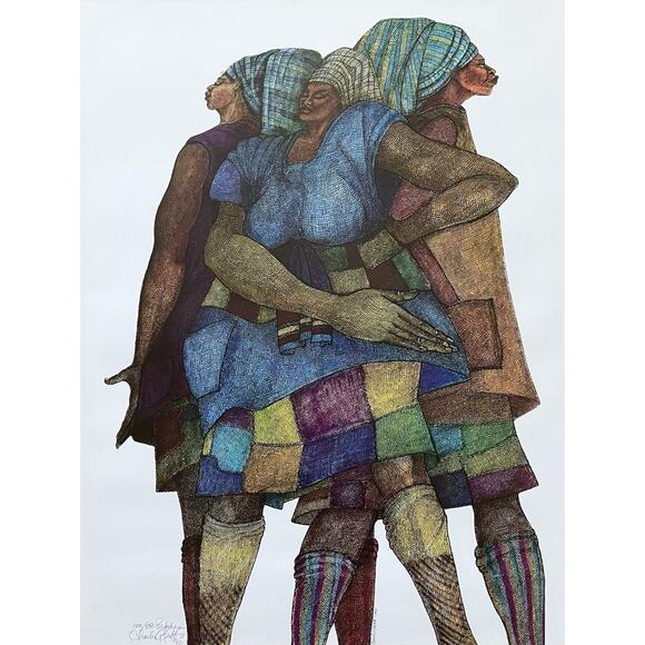 1990 Charles Bibbs “Patches” Large Framed, Matted & Signed Print 33”X26” 100/850 - Picture 3 of 8